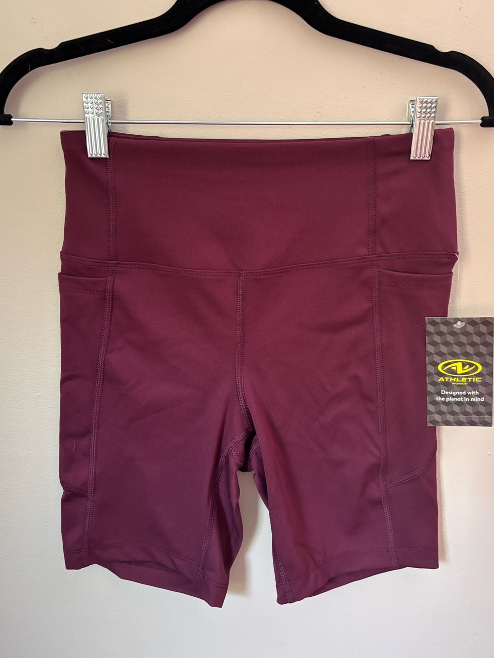 Athletic Works High-Waist Purple Women’s Bike Shorts
